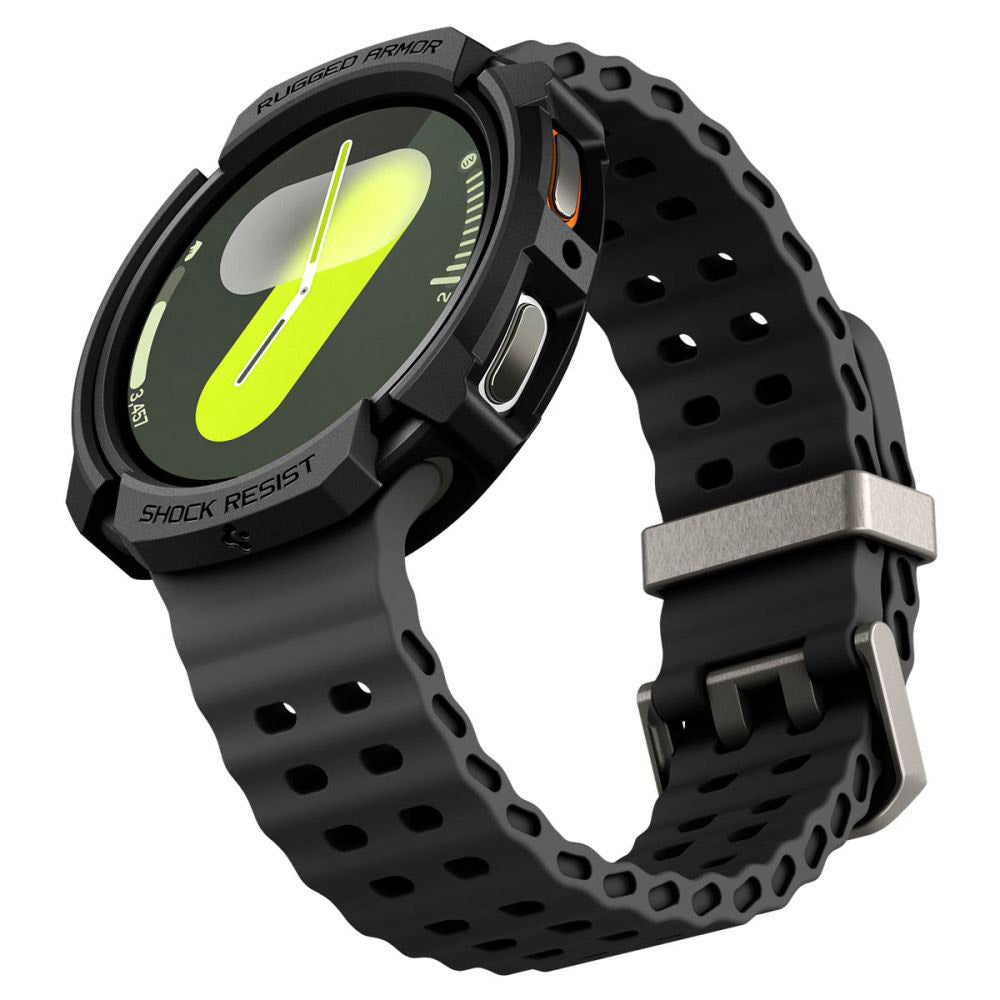 Coque Spigen Rugged Armor pour Samsung Galaxy Watch8 44mm, Noir Mat ACS10006