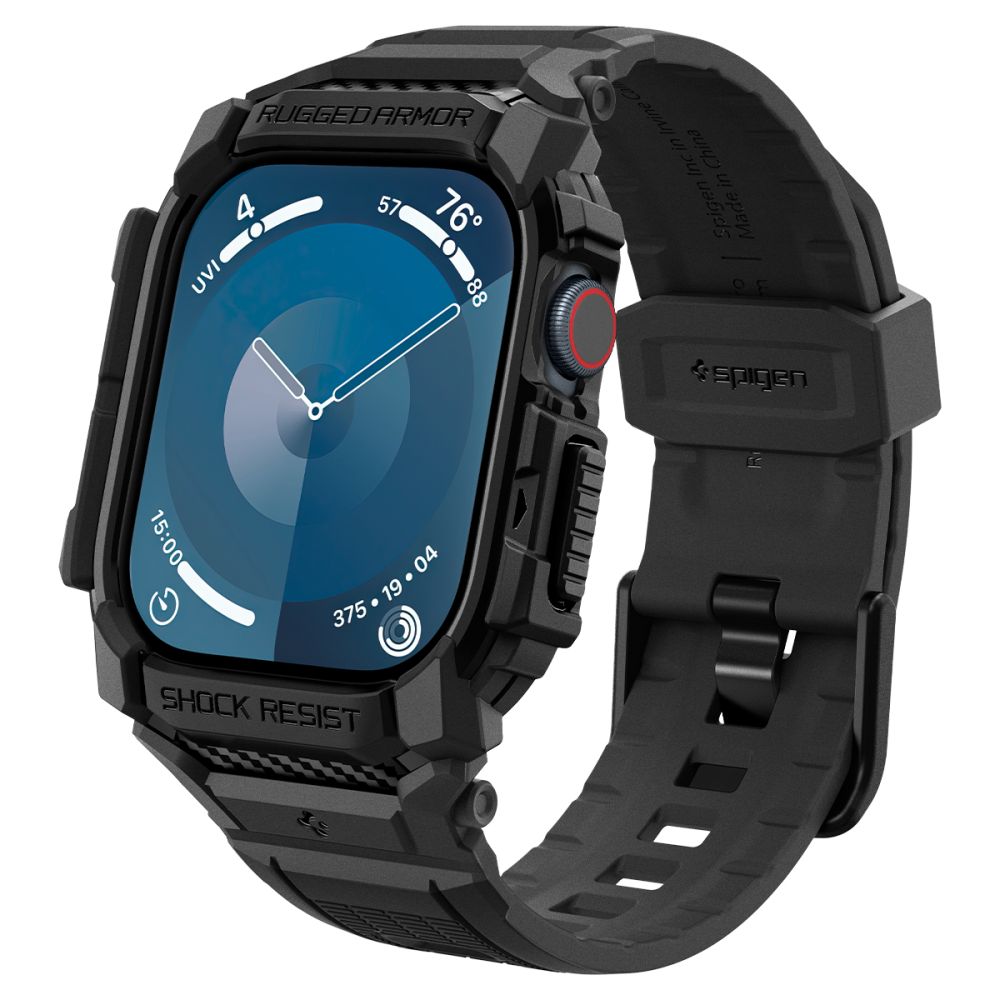 Étui Spigen Rugged Armor Pro pour Apple Watch Series 10 42mm, Noir Mat ACS08591