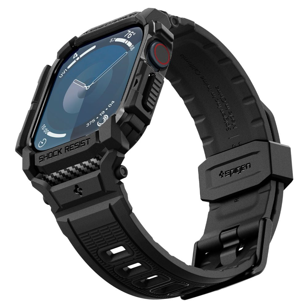 Étui Spigen Rugged Armor Pro pour Apple Watch Series 10 42mm, Noir Mat ACS08591