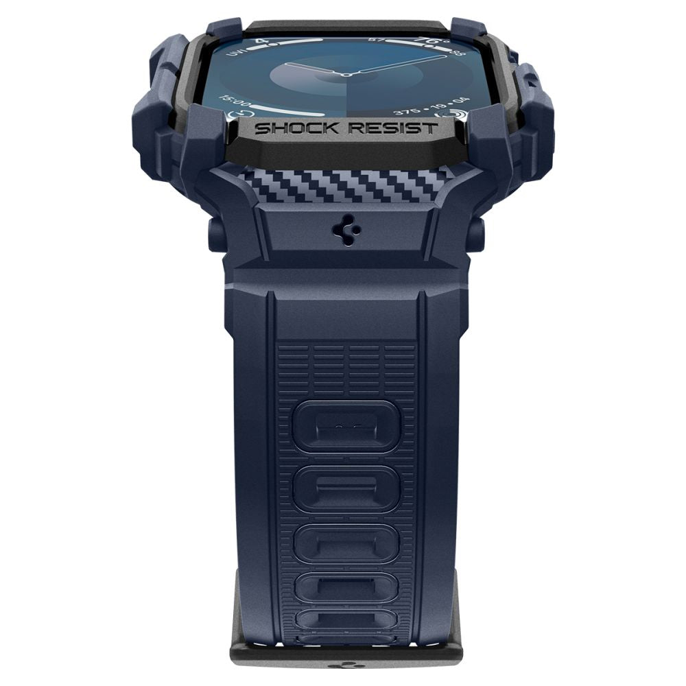 Custodia Spigen Rugged Armor Pro per Apple Watch Series 10 46mm, Blu Navy
