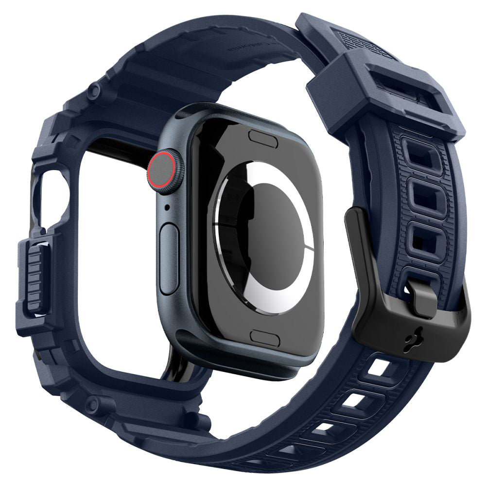 Custodia Spigen Rugged Armor Pro per Apple Watch Series 10 46mm, Blu Navy