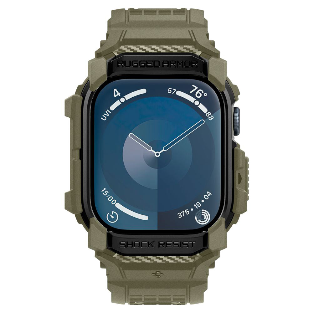 Spigen Rugged Armor Pro Hülle für Apple Watch Series 10 46mm, Khaki ACS08608