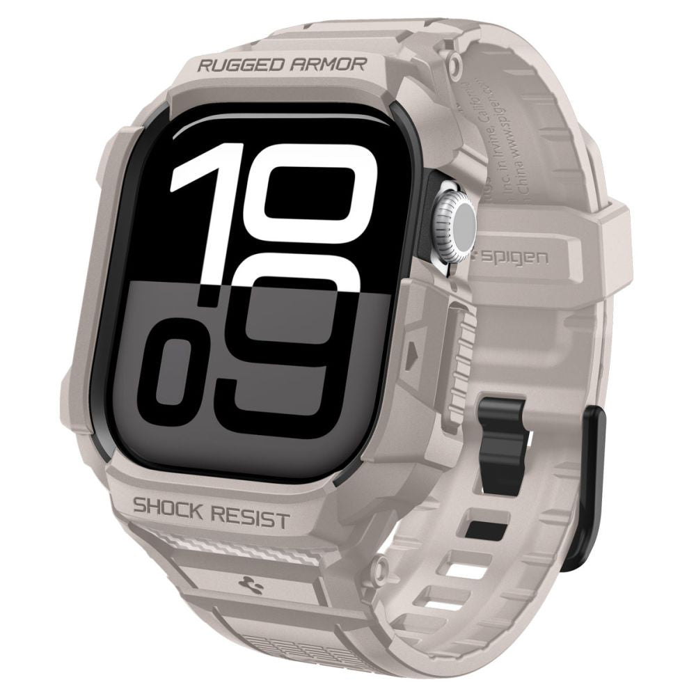Spigen Rugged Armor Pro V2 Hülle für Apple Watch Series 10 / 11 42mm, Beige ACS10496
