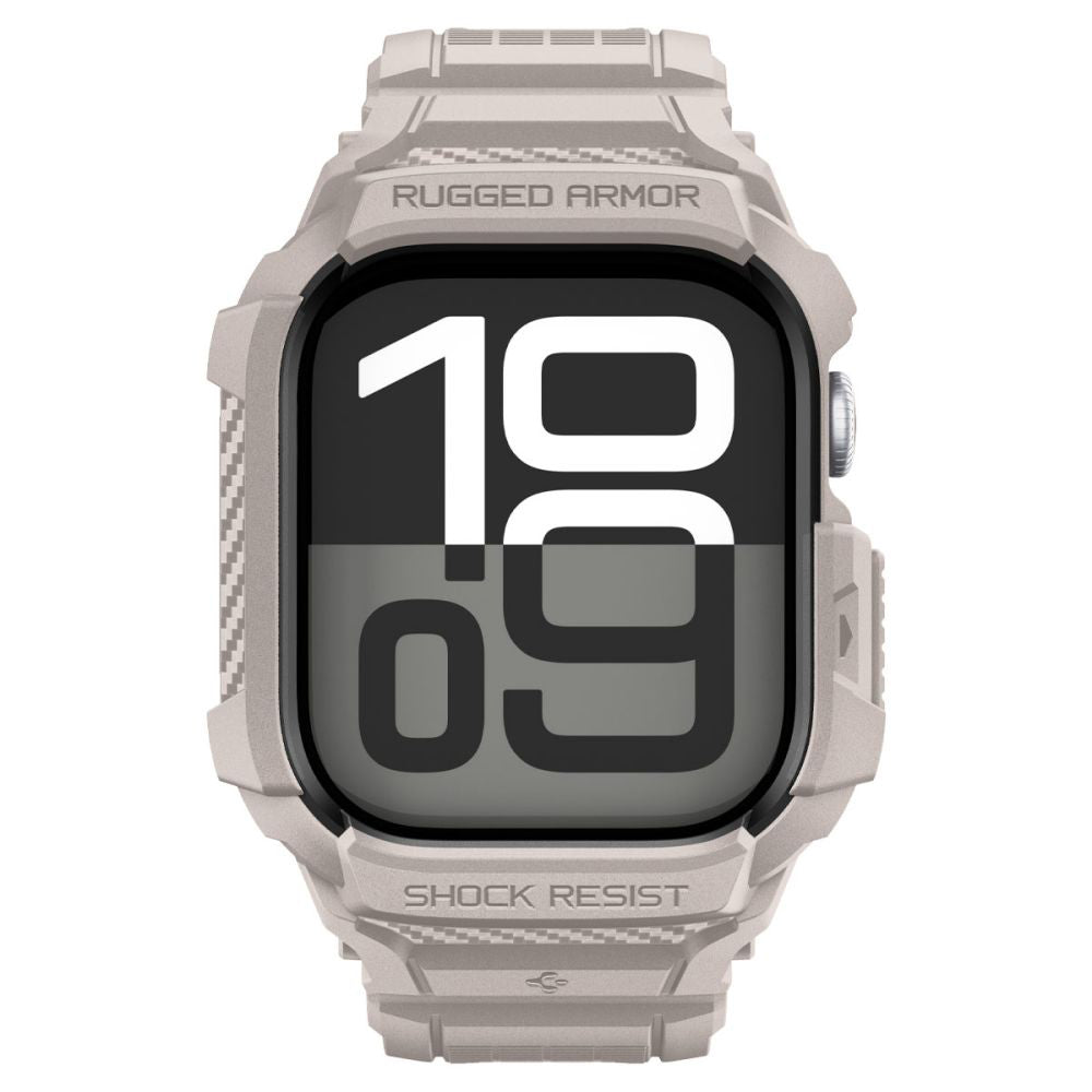 Spigen Rugged Armor Pro V2 Hülle für Apple Watch Series 10 / 11 42mm, Beige ACS10496