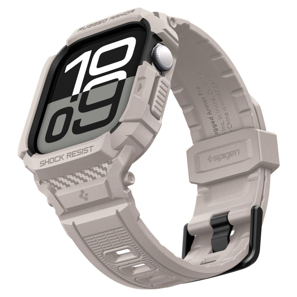 Spigen Rugged Armor Pro V2 Hülle für Apple Watch Series 10 / 11 42mm, Beige ACS10496