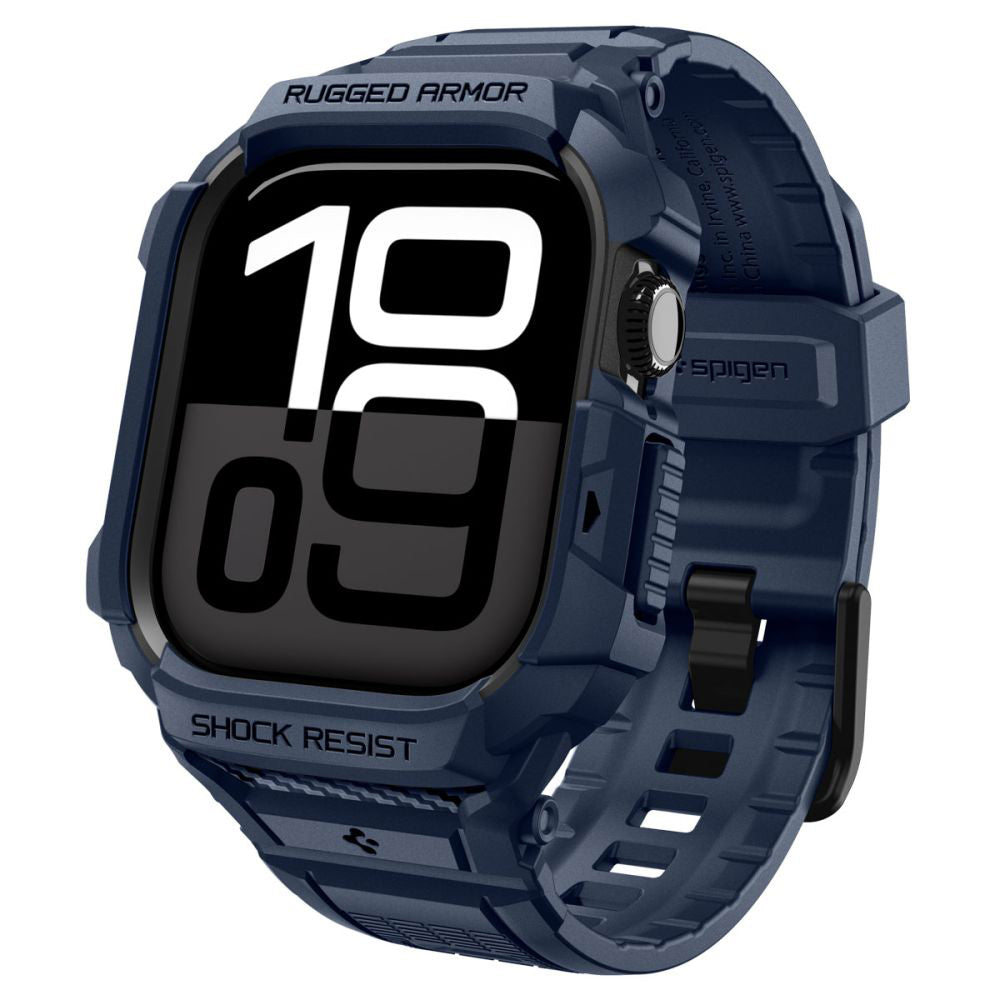 Étui Spigen Rugged Armor Pro V2 pour Apple Watch Series 10 / 11 42mm, Bleu Marine ACS10495