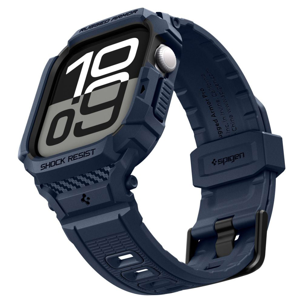 Étui Spigen Rugged Armor Pro V2 pour Apple Watch Series 10 / 11 42mm, Bleu Marine ACS10495
