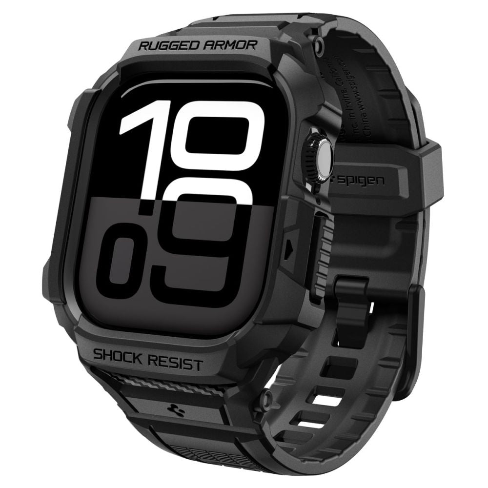 Étui Spigen Rugged Armor Pro V2 pour Apple Watch Series 10 / 11 42mm, Noir Mat ACS10494