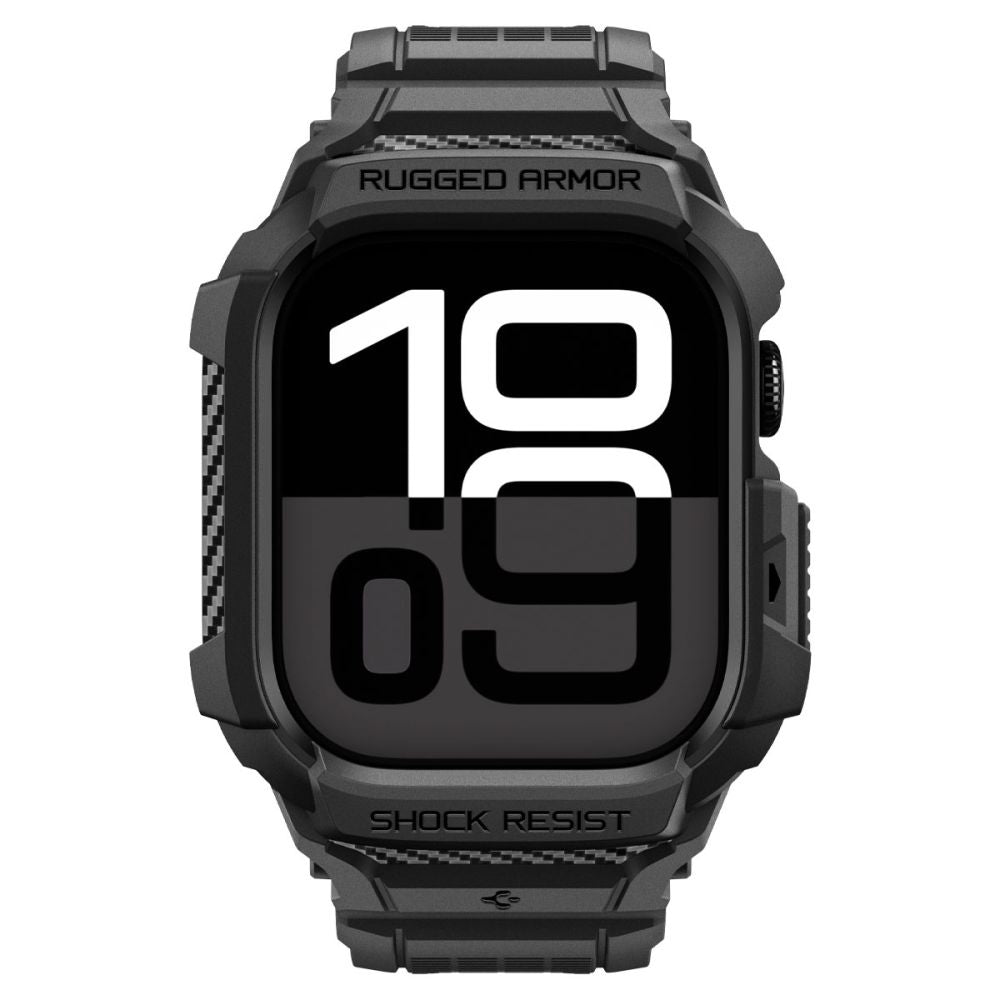 Étui Spigen Rugged Armor Pro V2 pour Apple Watch Series 10 / 11 42mm, Noir Mat ACS10494