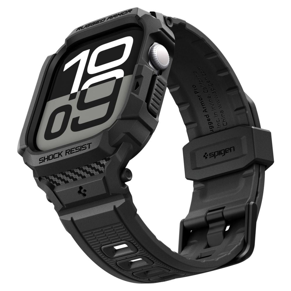 Étui Spigen Rugged Armor Pro V2 pour Apple Watch Series 10 / 11 42mm, Noir Mat ACS10494