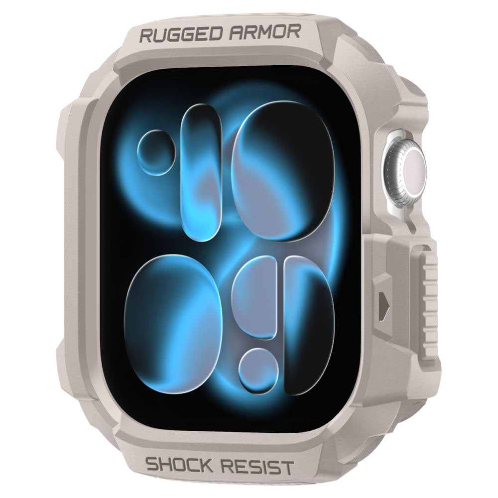 Custodia Spigen Rugged Armor V2 per Apple Watch Series 10 / 11 42mm, Beige ACS10493