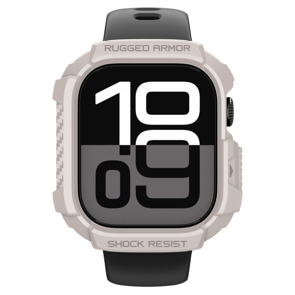 Custodia Spigen Rugged Armor V2 per Apple Watch Series 10 / 11 42mm, Beige ACS10493