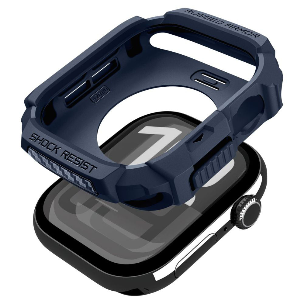 Spigen Rugged Armor V2 Hülle für Apple Watch Series 10 / 11 42mm, Marineblau