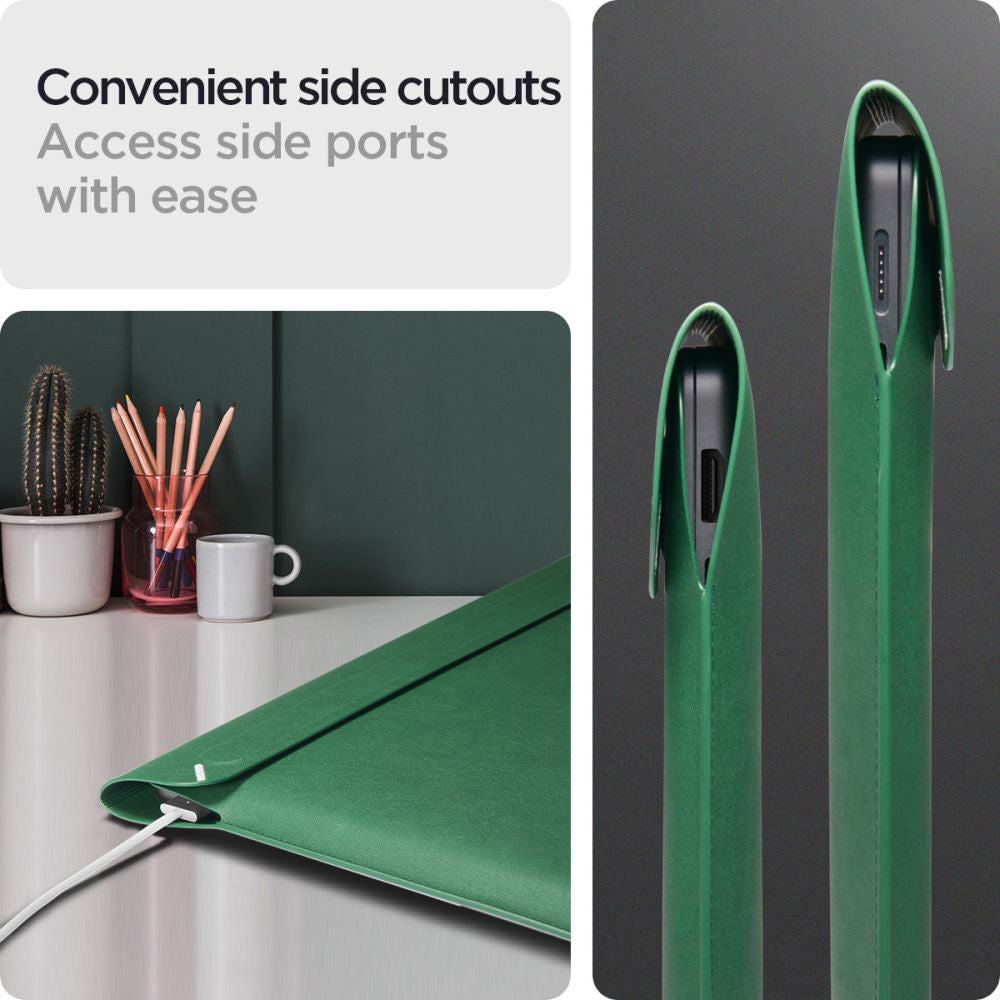 Housse Spigen Valentinus pour ordinateur portable 15 pouces - 16 pouces, Vert AFA06420