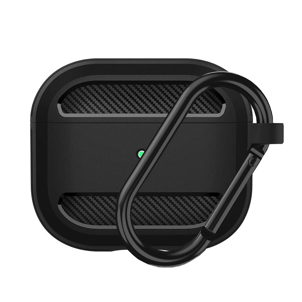 Custodia Techsuit Carbon per Apple AirPods 3, Nera