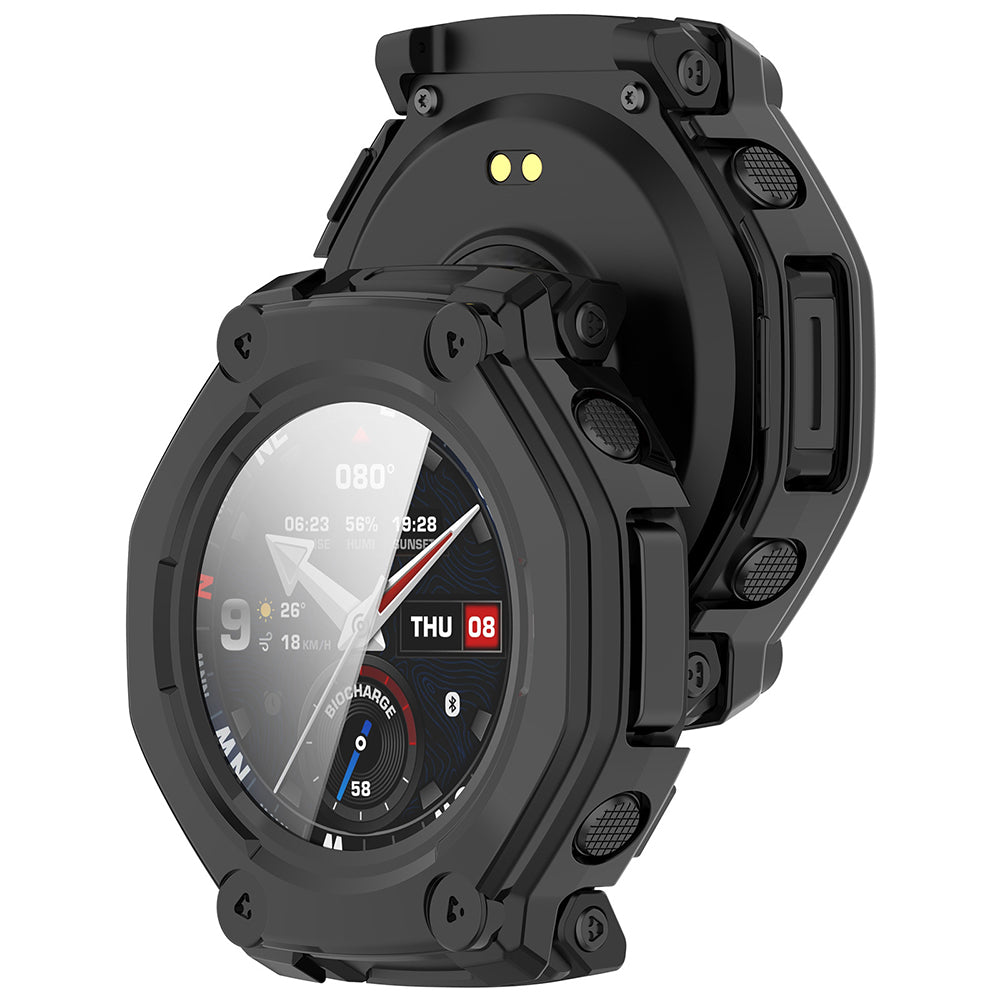 Custodia Techsuit Defense360 Pro per Amazfit T-Rex 3 Pro 48mm, Nera