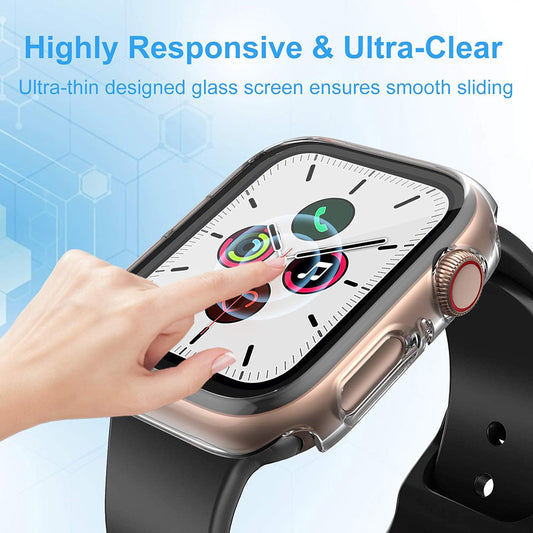 Techsuit Defense360 Pro Case for Samsung Galaxy Watch5 / Watch4 44mm Series, Black