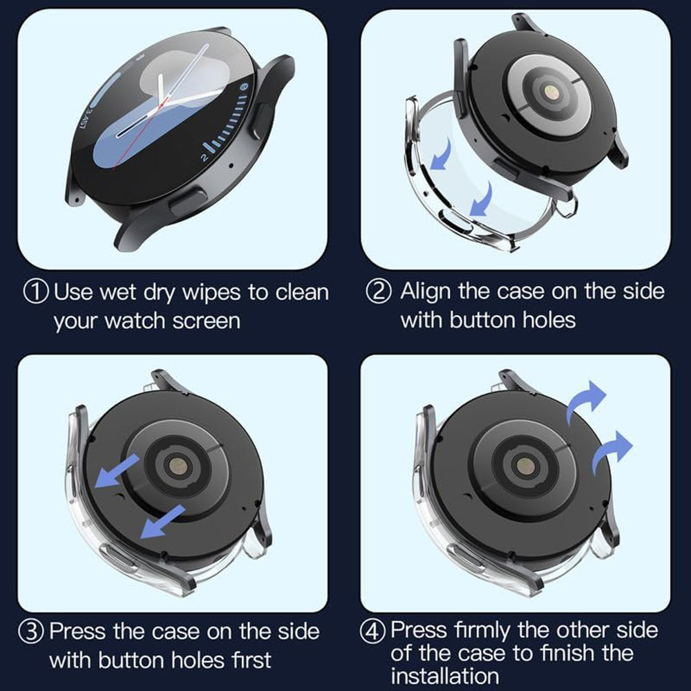 Coque Techsuit Defense360 Pro pour Samsung Galaxy Watch7 40mm, Transparente