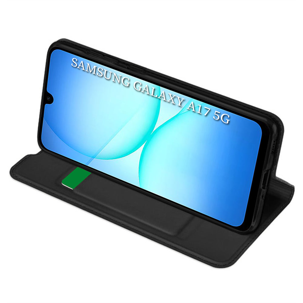 Custodia per Samsung Galaxy A17 5G, Techsuit, Magskin Book, Nera