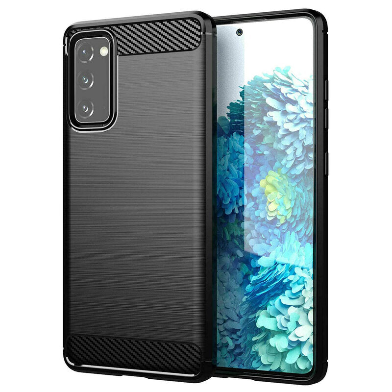 Custodia per Samsung Galaxy S20 FE 2022 G781 / S20 FE 5G G781 / S20 FE G780, Forcell, Carbonio, Nera