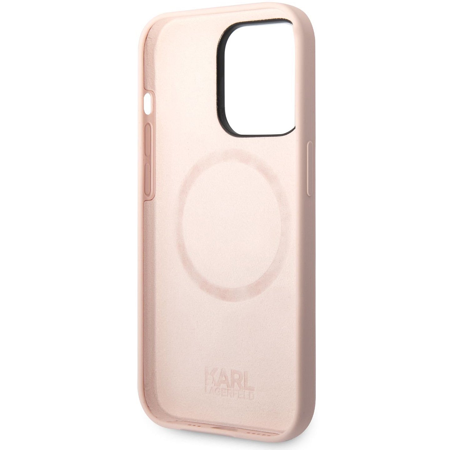 Étui MagSafe pour Apple iPhone 14 Pro, Karl Lagerfeld, Silicone Karl Head, Rose