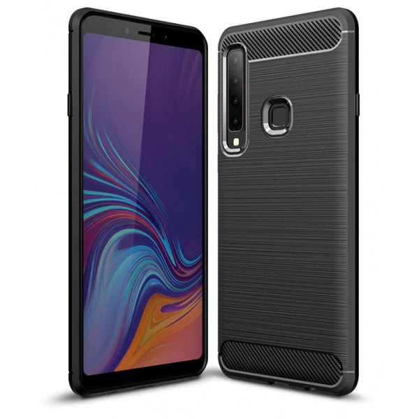 Custodia per Samsung Galaxy A7 (2018) A750, Forcell, Carbonio, Nera