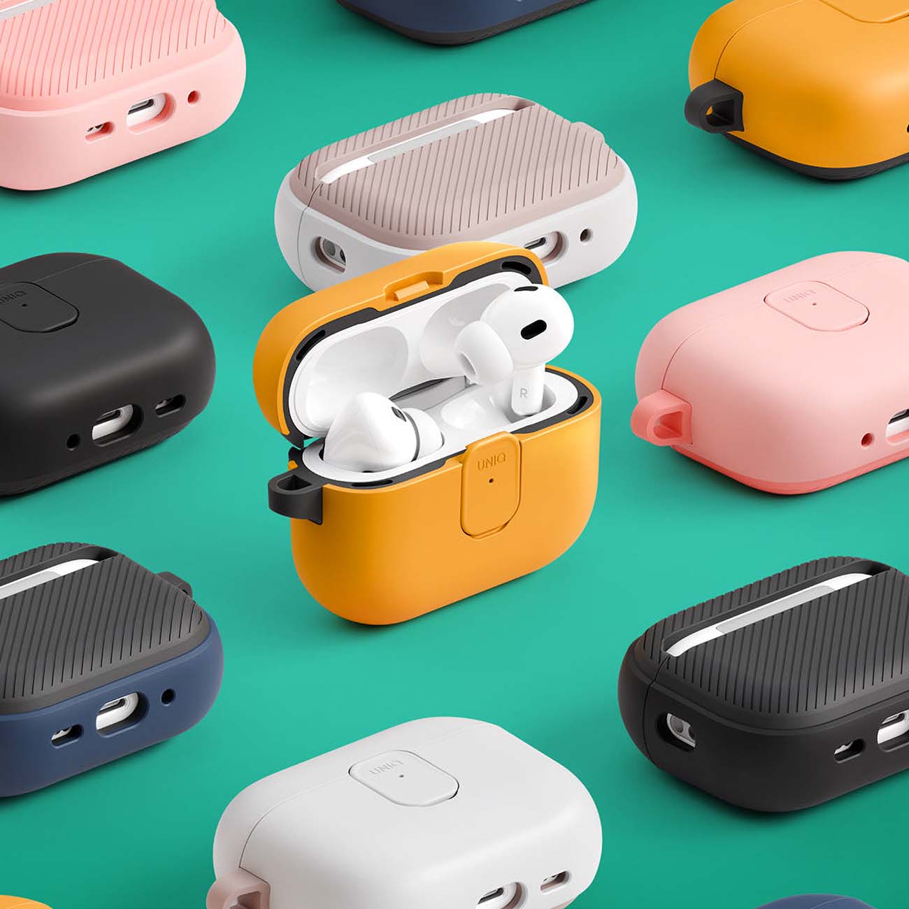 UNIQ Clyde Hülle für Apple AirPods 4, Beige Grau