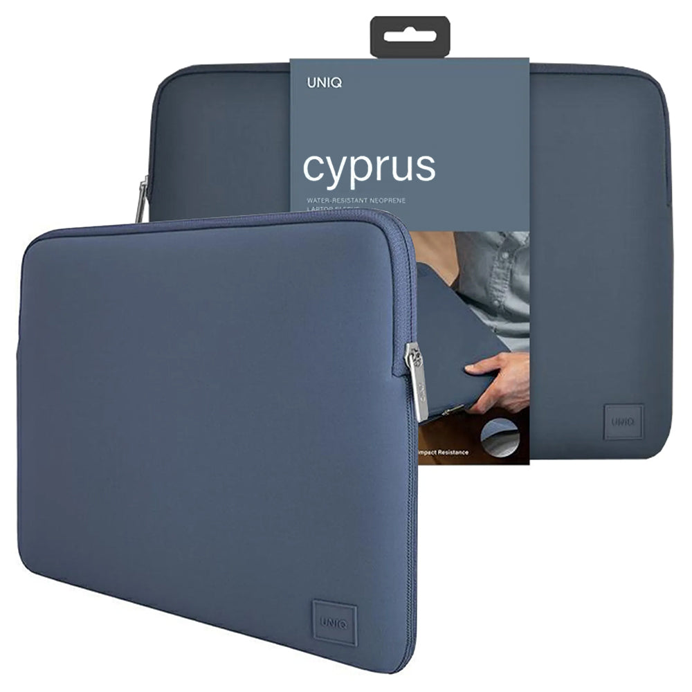UNIQ Cyprus Hülle für Laptop max. 14 Zoll, Marineblau
