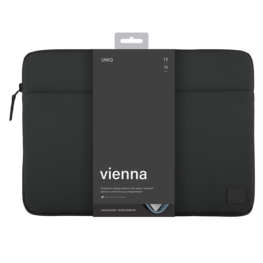 Housse UNIQ Vienna pour ordinateur portable max. 16 pouces, noire