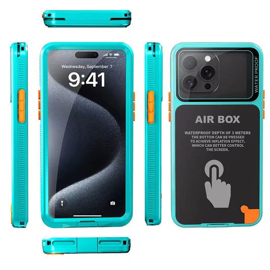 Custodia Universale Waterproof per Telefono max. 6.7 pollici, ShellBox, AirBox, Blu