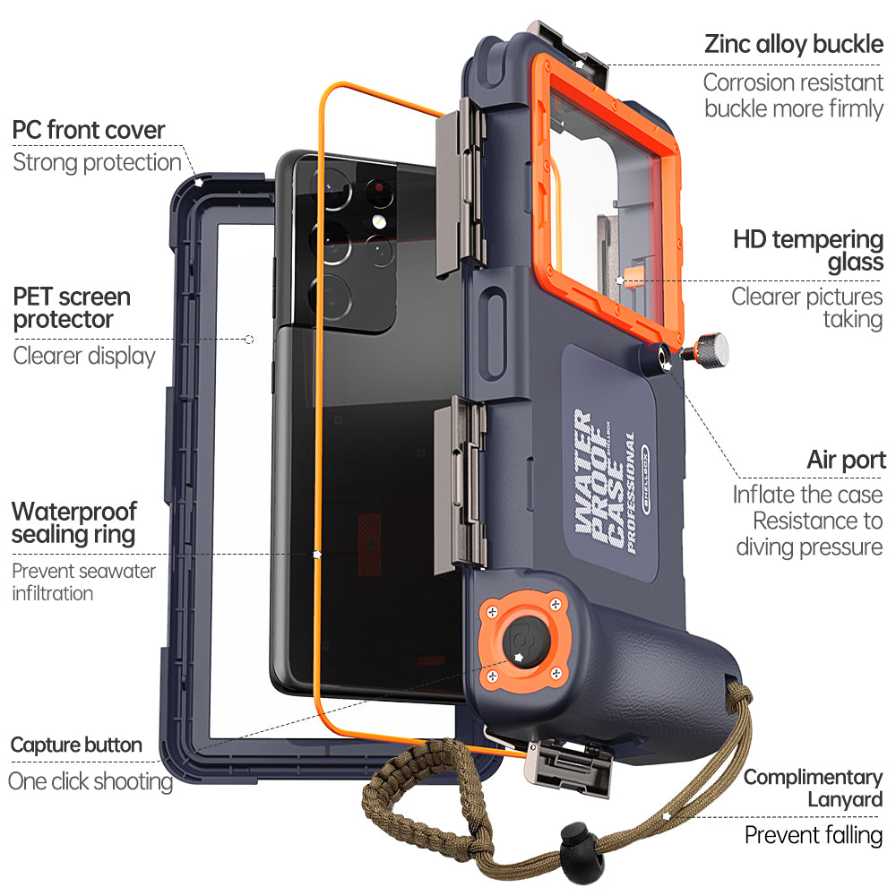 Custodia Universale Waterproof per Telefono max. 6.8inch, ShellBox, Nera