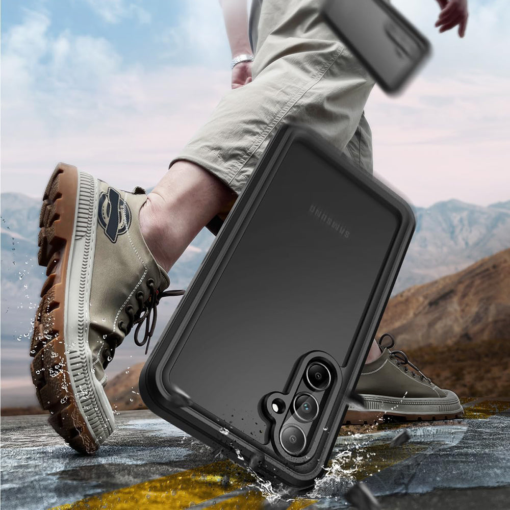 Custodia Waterproof per Samsung Galaxy A35 5G A356, ShellBox, Nera