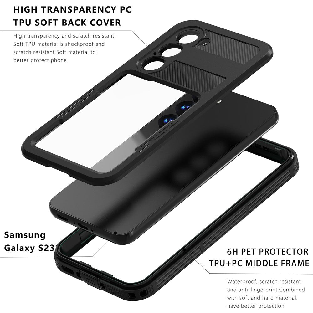 Custodia Waterproof per Samsung Galaxy S26 S942, ShellBox, Nera