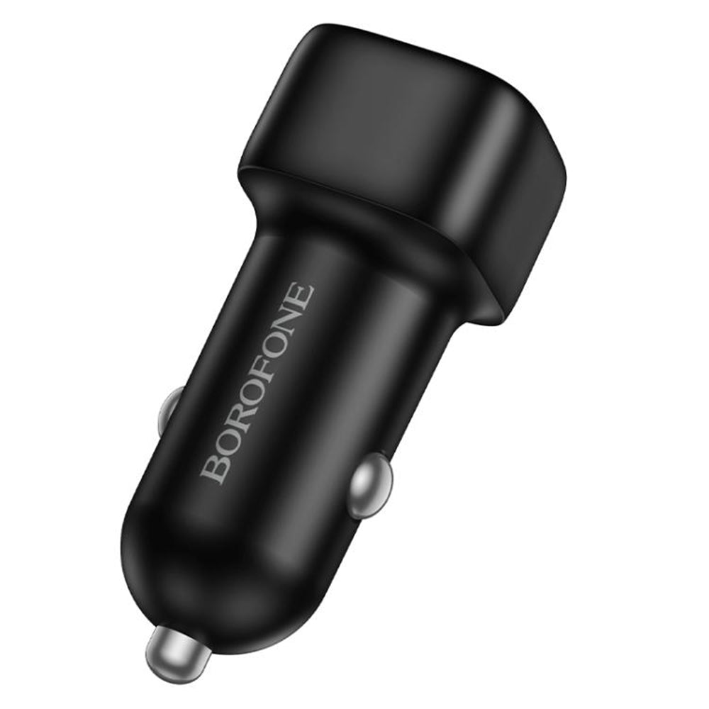 Caricabatterie Auto Borofone BZ34B Cloud, 38W, 3A, 1 x USB-A - 1 x USB-C, Nero