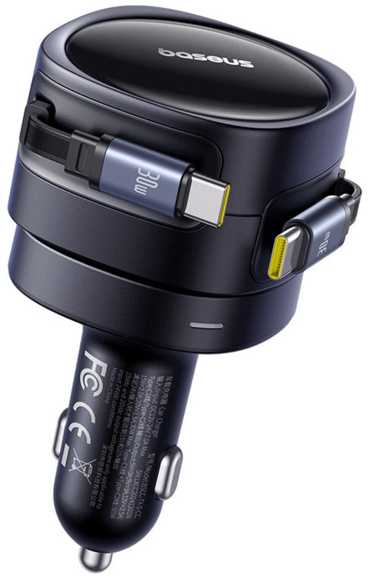 Chargeur de voiture avec câble USB-C Baseus Enjoyment Max, 60 W, noir C00035507121-01