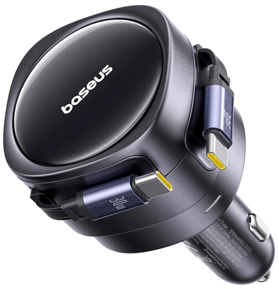 Baseus Enjoyment Max Autoladegerät mit USB-C-Kabel, 60 W, Schwarz C00035507121-01