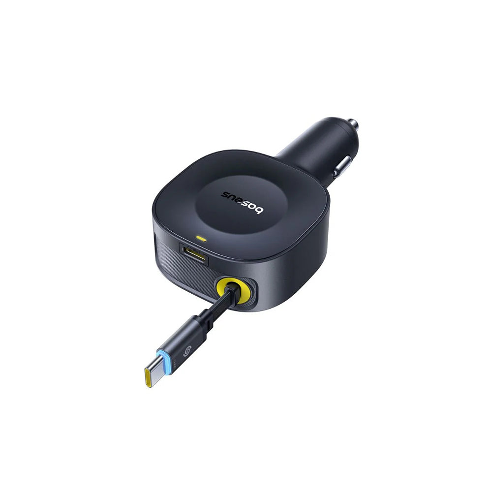 Chargeur de voiture avec câble USB-C Baseus PrimeTrip VR2, 30W, 3A, 1 x USB-C, Noir C0206400