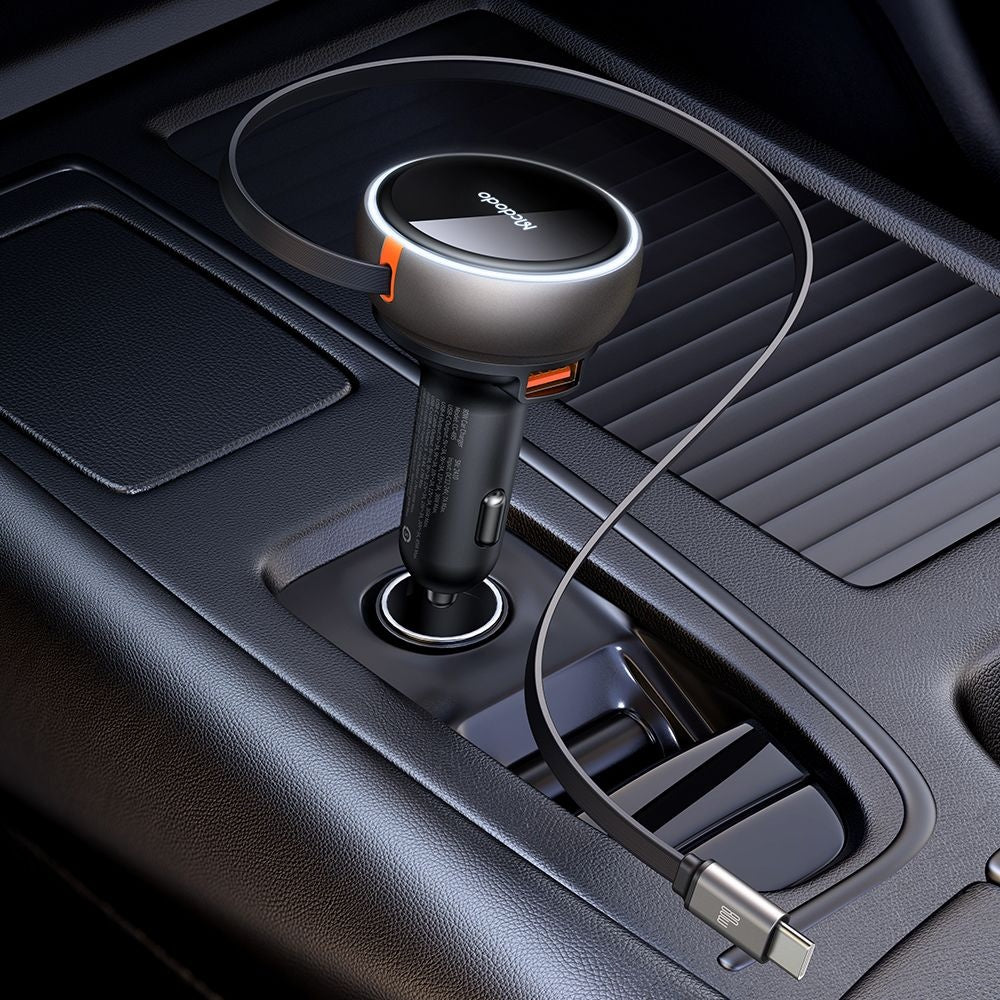 Auto-Ladegerät mit USB-C Kabel McDodo CC-4850, 80W, 3A, 1 x USB-A - 1 x USB-C, Schwarz