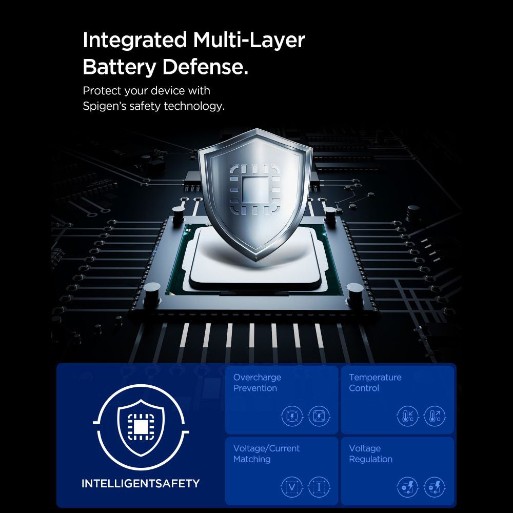 Chargeur de voiture avec câble USB-C Spigen EV603BT Essential, 60W, 3A, 1 x USB-A - 1 x USB-C, Noir