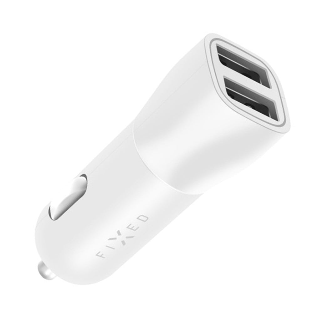 Caricabatterie Auto Fixed, 15.5W, 3A, 2 x USB-A, Bianco
