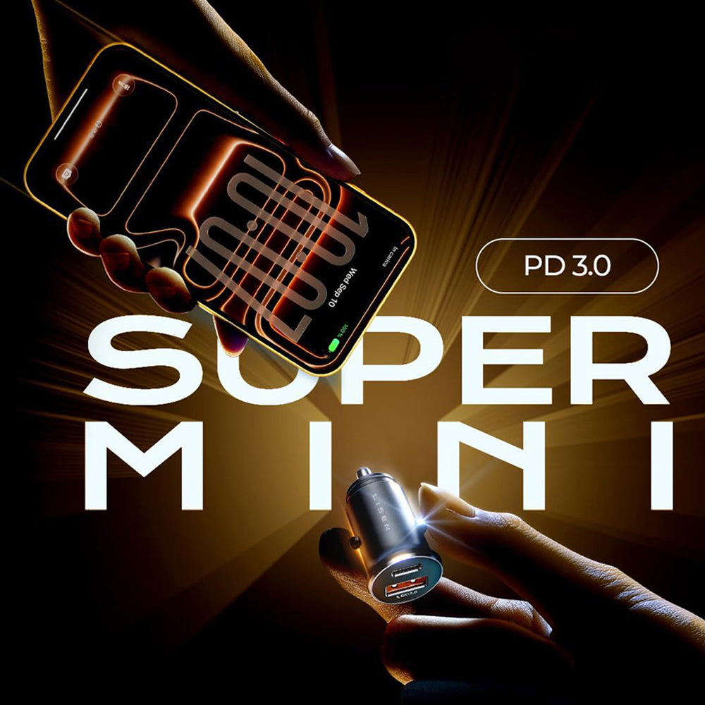 Caricabatterie Auto Lisen, 36W, 3A, 1 x USB-A - 1 x USB-C, Nero YL0223090002