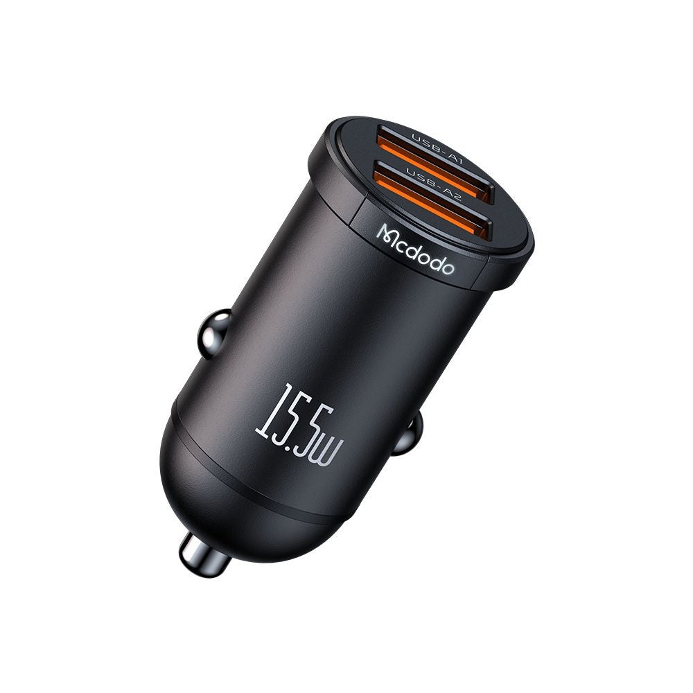 Caricabatterie Auto McDodo CC-2950 Cool, 15.5W, 3.1A, 2 x USB-A, Nero