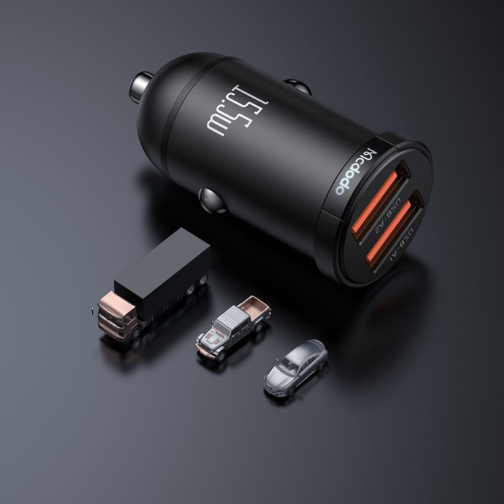 Caricabatterie Auto McDodo CC-2950 Cool, 15.5W, 3.1A, 2 x USB-A, Nero