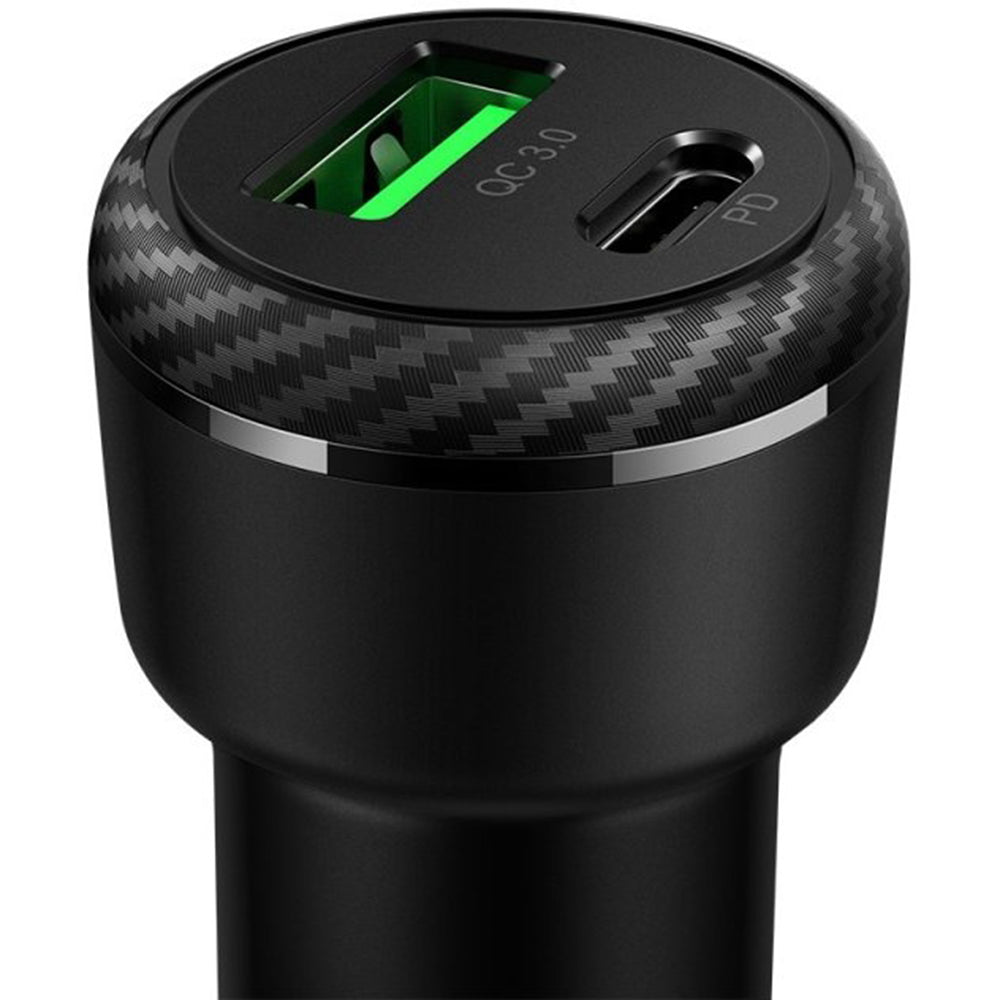 Chargeur de voiture McDodo CC-5970, 38W, 3A, 1 x USB-A - 1 x USB-C, Noir