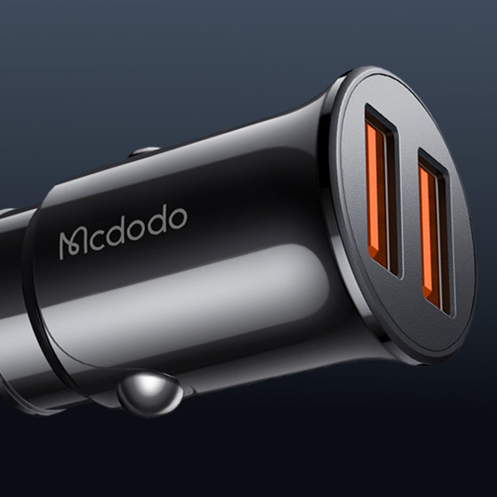 Caricabatterie Auto McDodo CC-6602, 12W, 2.4A, 2 x USB-A, Nero