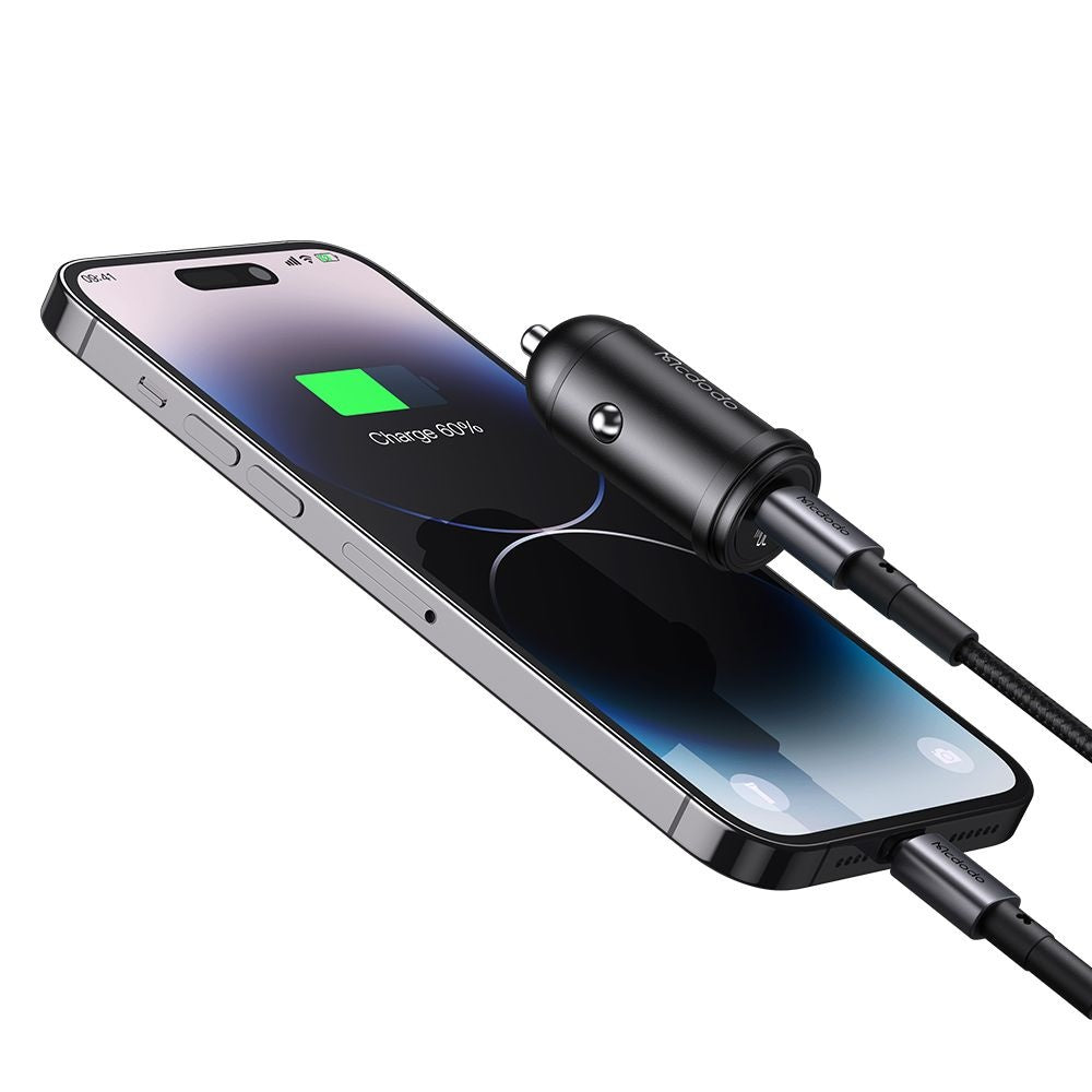 Caricabatterie Auto McDodo CC-7491 Obsidian, 30W, 3A, 1 x USB-C, Nero