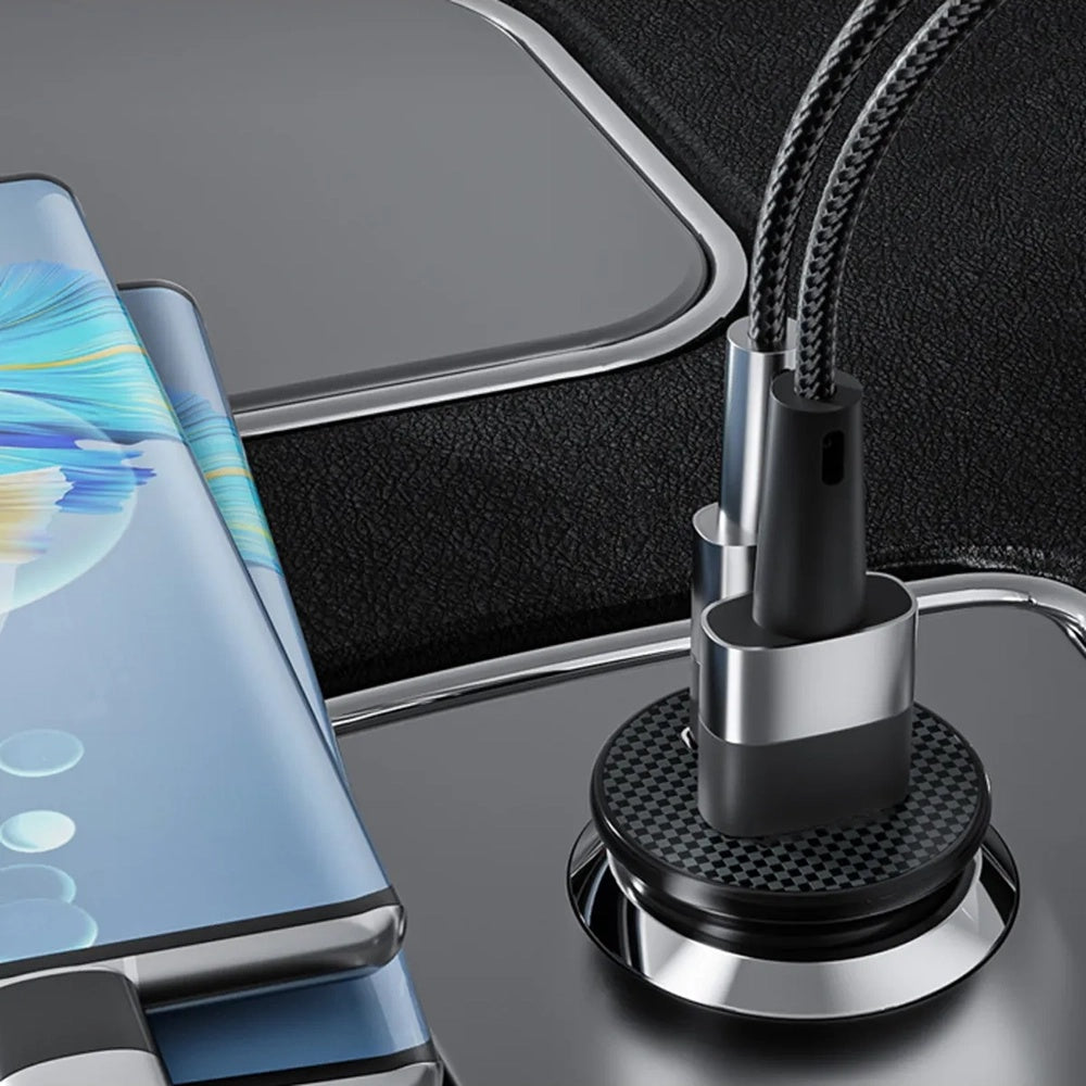 Caricabatterie Auto Techsuit C4 MiniFuseX, 20W, 3A, 1 x USB-A - 1 x USB-C, Nero