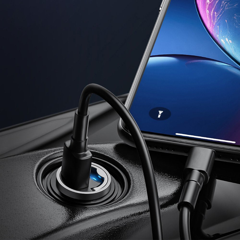 Chargeur Auto Techsuit C5 NanoVolt, 30W, 3A, 1 x USB-C, Noir