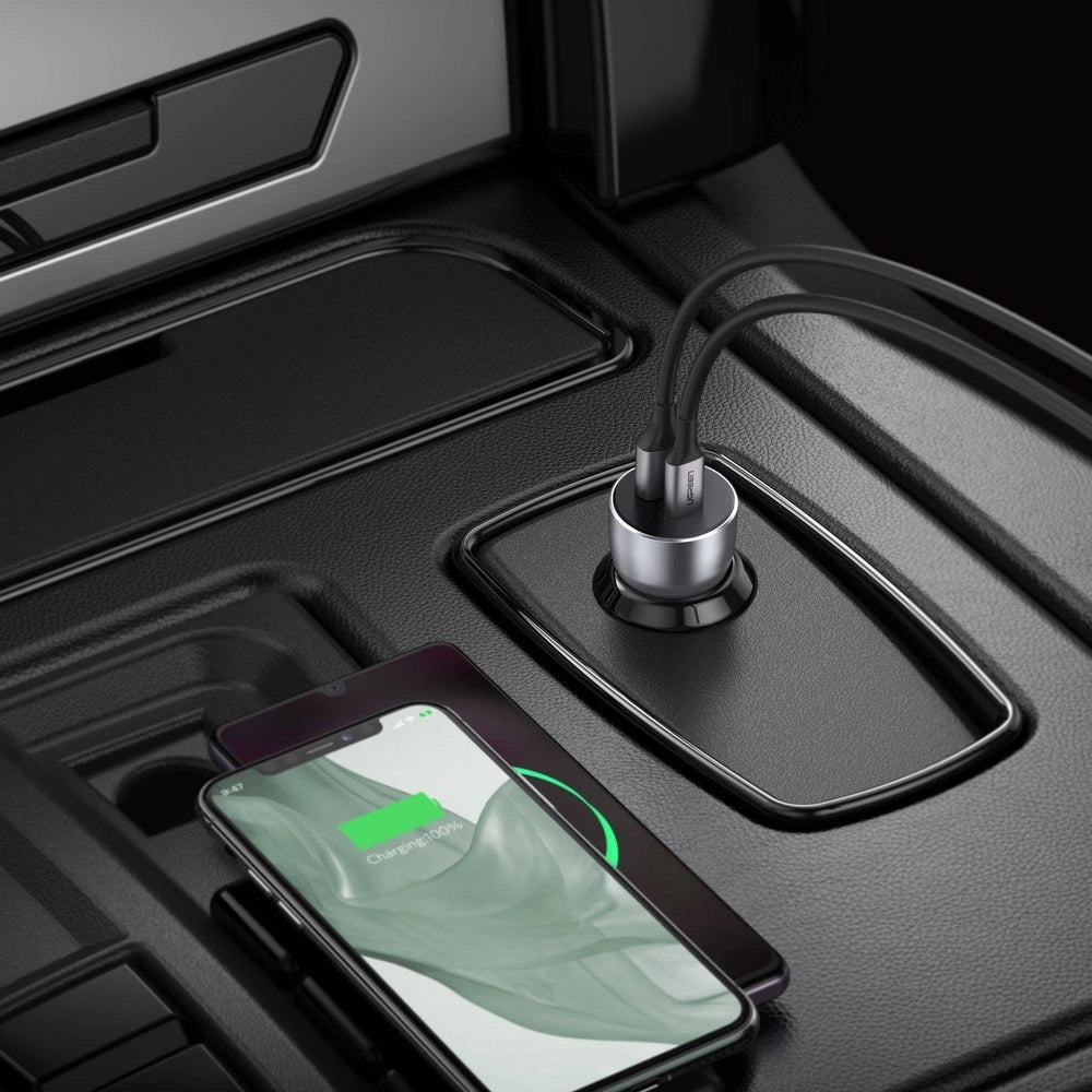 Autoladegerät UGREEN CD213, 36W, 3A, 1 x USB-A - 1 x USB-C, Grau