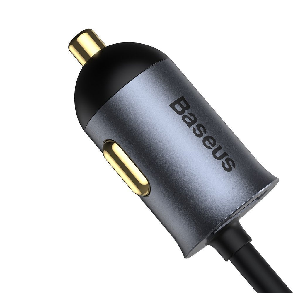 Chargeur Auto Baseus Share Together, 120W, 3A, 3 x USB-A - 1 x USB-C, Gris CCBT-B0G